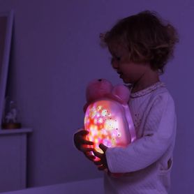 Nočné svetlo s projekciou a melódiami Korytnačka Pink