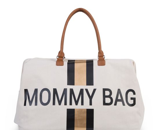 Prebaľovacia taška  Mommy Bag Big Off White / Black Gold
