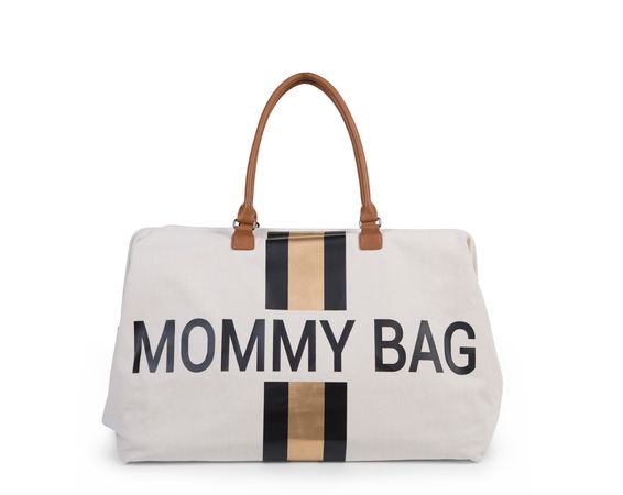 Prebaľovacia taška  Mommy Bag Big Off White / Black Gold