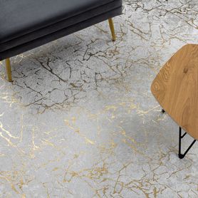 Prateľný koberec MIRO 11111.2108 Mramor, glamour protišmykový- krémový / zlatý