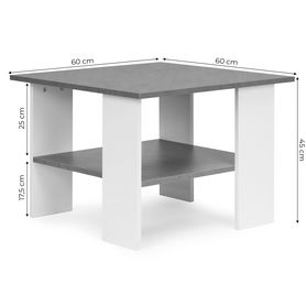 Moderný štvorcový konferenčný stolík do obývačky