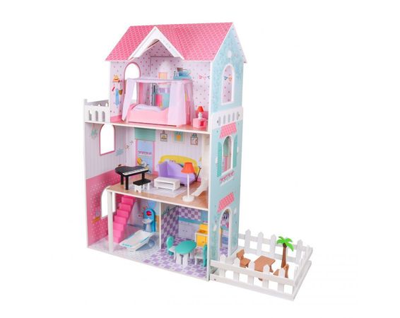 Drevený domček pre bábiky so záhradou XXL