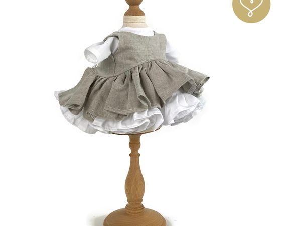 Ľanové šaty pre handmade bábiku