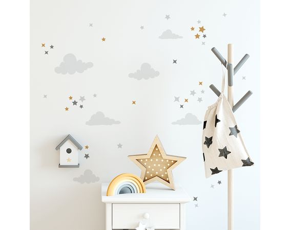 Nálepka na stenu, Obláčiky a hviezdičky