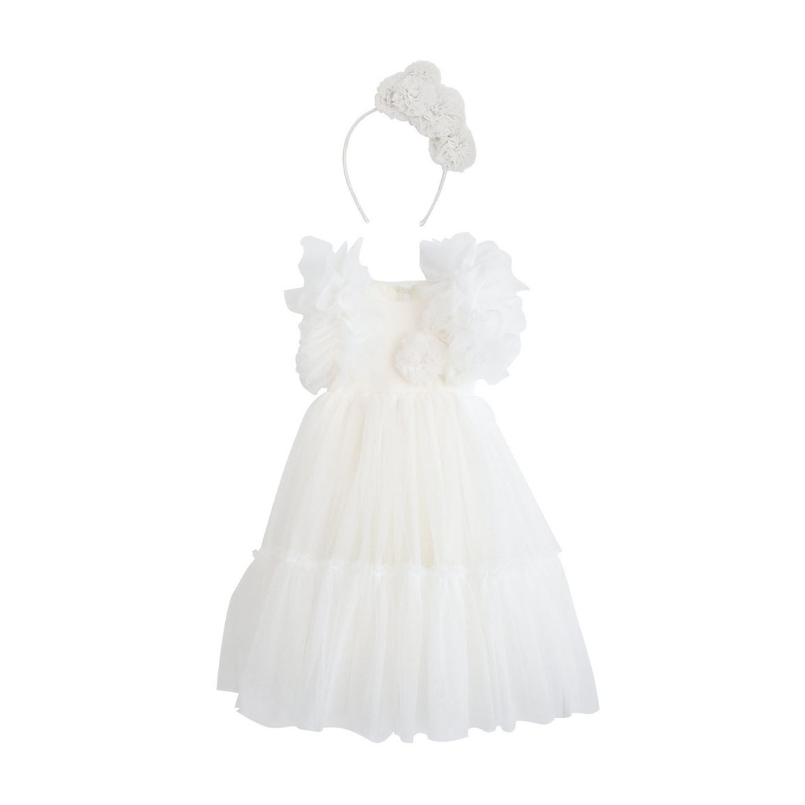 Spinkie Le Pom-Pom Biele šaty + doplnky