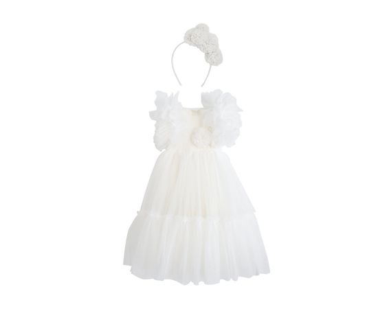 Spinkie Le Pom-Pom Biele šaty + doplnky