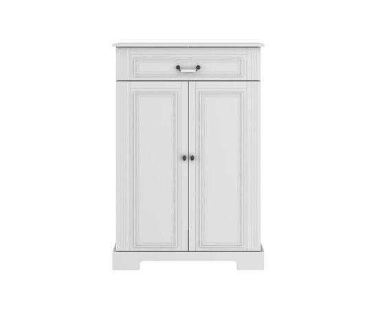 Komoda Ines elegant white 2-dverová s 1 zásuvkou