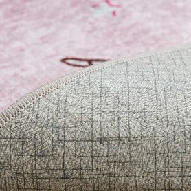 Prateľný koberec JUNIOR 51855.804 Jednorožec, protišmikový - ružový