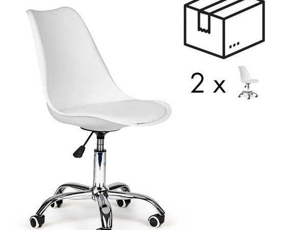 Dve otočné kancelárske stoličky, White