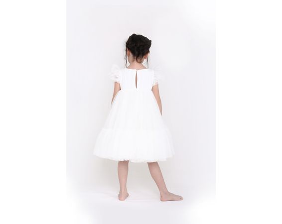 Spinkie Tutu Pom-Pom šaty, white