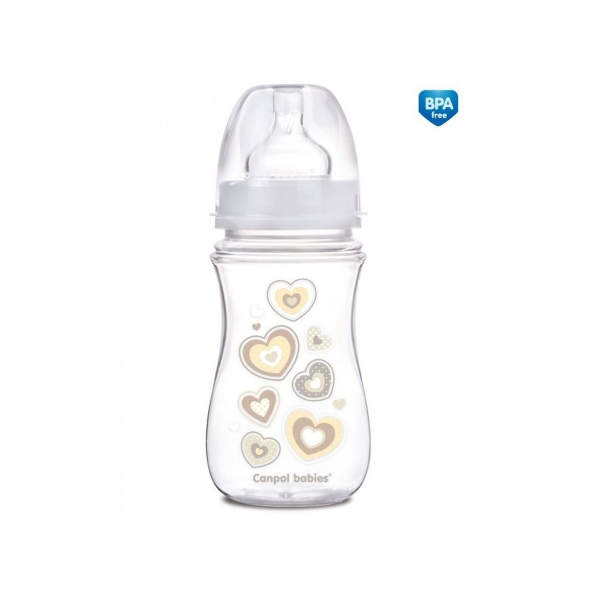 Canpol Babies Antikoliková fľaša, krémová 240ml
